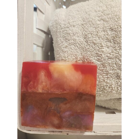 Three Pack Glycerine Orange Mango Art Soap Bar Decorative Spa 3 Pack - Picture 3 of 10